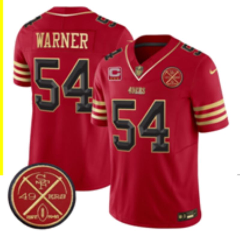 Men Nike San Francisco 49ers #54 Warner red Limited NFL 2025 Jersey 0058